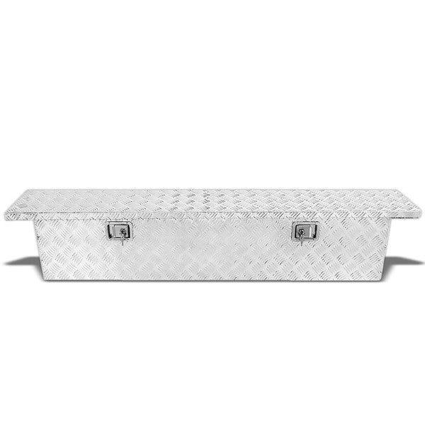 69"x11.5"x13" ALU Truck/Pickup/Trailer Trunk Utility Storage Flat Tool Box+Lock-Exterior-BuildFastCar