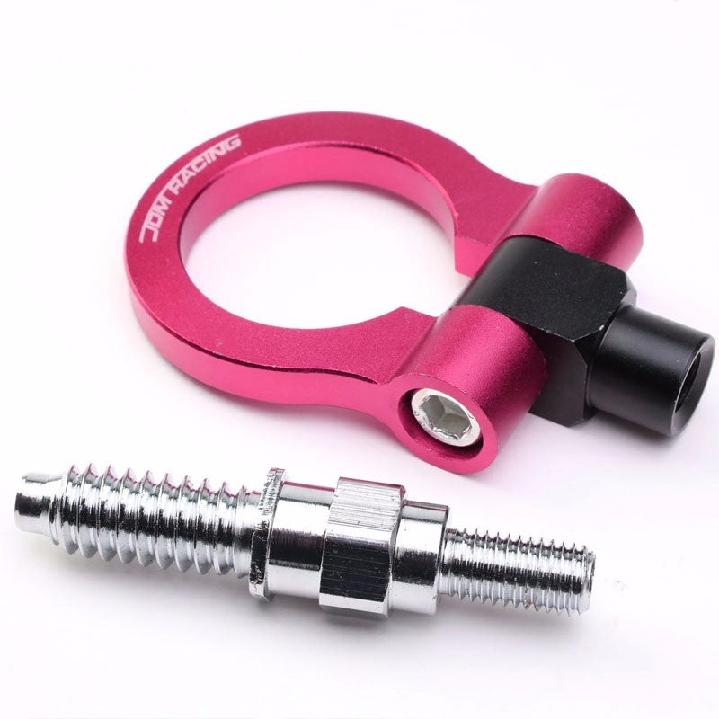 Pink M15.8xP3.175 Billet Aluminum Front/Rear Race Tow Hook Ring For BMW 3/5/7-Exterior-BuildFastCar
