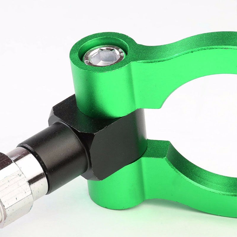 Green M18x2.5 Screw-On Aluminum Front/Rear Race Tow Hook Ring For Honda FIT-Exterior-BuildFastCar