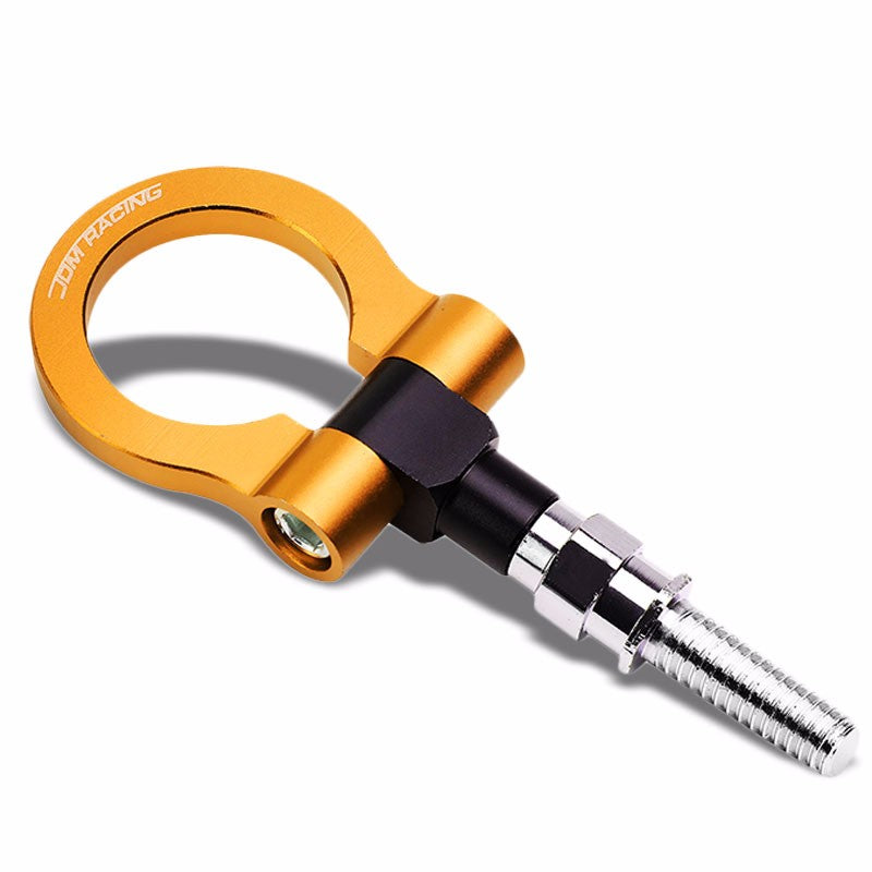 Orange M18x2.5 Screw-On Aluminum Front/Rear Race Tow Hook Ring For Honda FIT-Exterior-BuildFastCar
