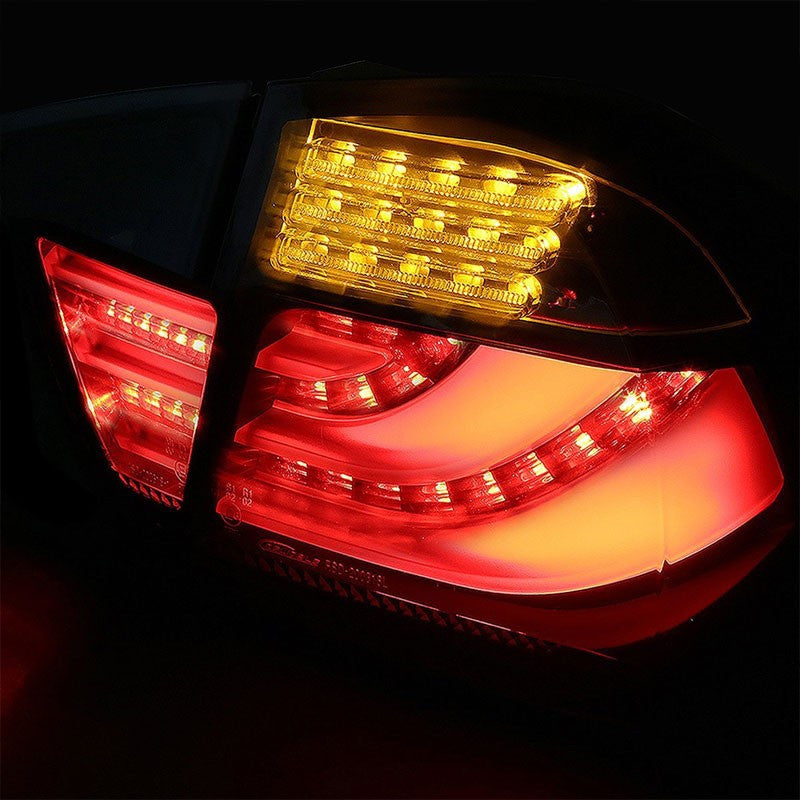 Black Housing Smoked Lens 3D LED Tail Light For BMW 05-08 3-Series 4-Door Sedan-Exterior-BuildFastCar