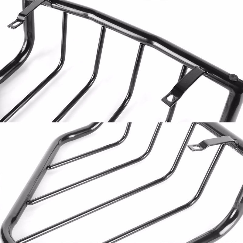 Black Coated Steel Tail Light/Lamp Cage Guard Cover For Ford 09-14 F150 Pick-up-Exterior-BuildFastCar