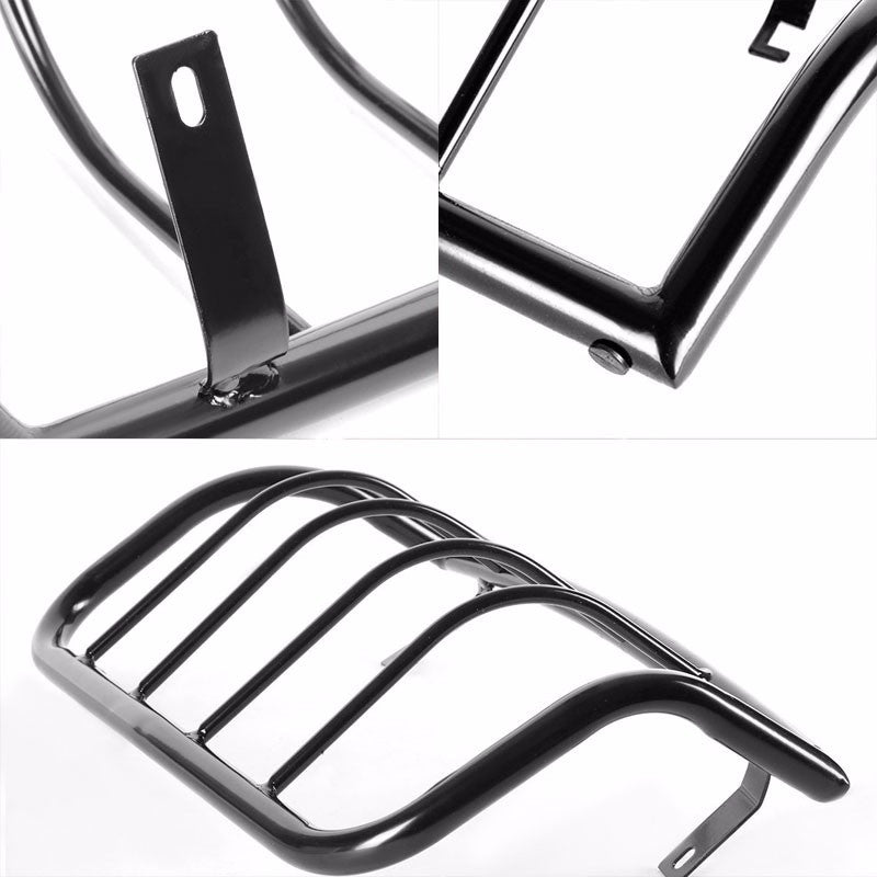 Black Coated Steel Tail Light/Lamp Cage Guard Cover For Chevy 99-07 Silverado HD/Classic-Exterior-BuildFastCar
