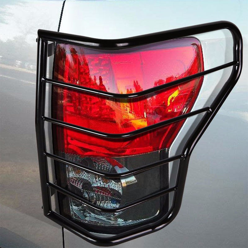 Black Coated Steel Tail Light/Lamp Cage Guard Cover For Toyota 07-13 Tundra-Exterior-BuildFastCar