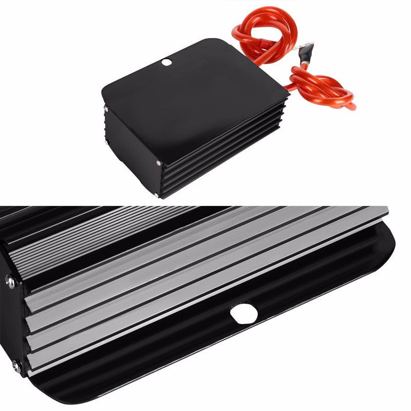 Black Universal High Efficiency Car Voltage Battery Cable Stabilizer Regulator+Mounting Plate-Performance-BuildFastCar