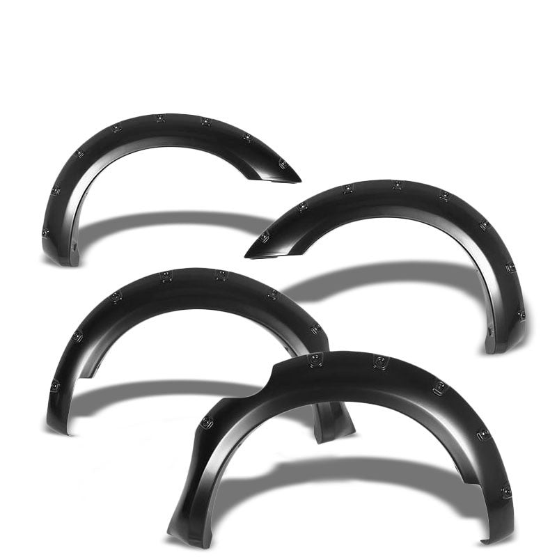 Glossy Black ABS Pocket-Riveted Wheel Fender Flares For 05-12 Frontier 60" Bed-Exterior-BuildFastCar