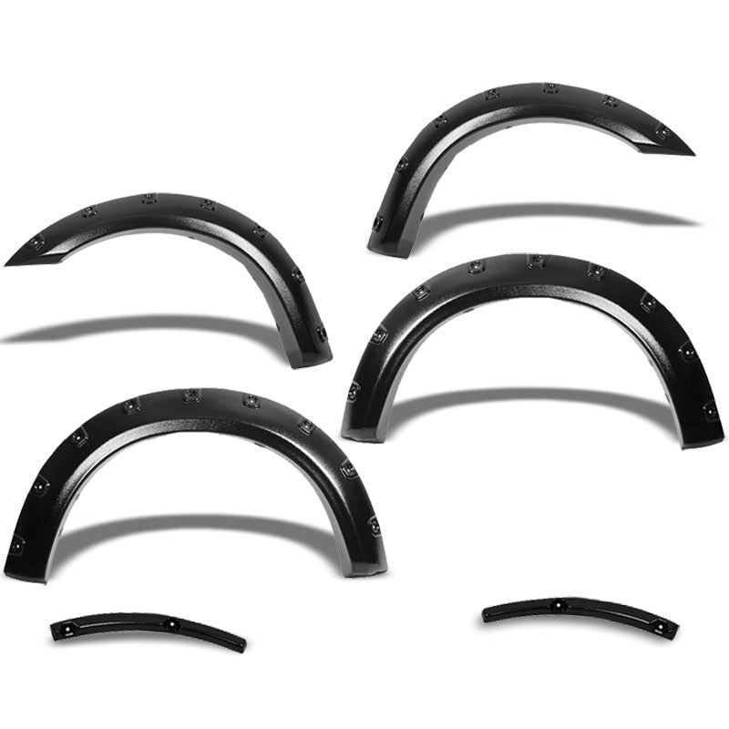 Textured Black ABS Pocket-Rivet Wheel Fender Flares Guard For 93-11 Ford Ranger-Exterior-BuildFastCar