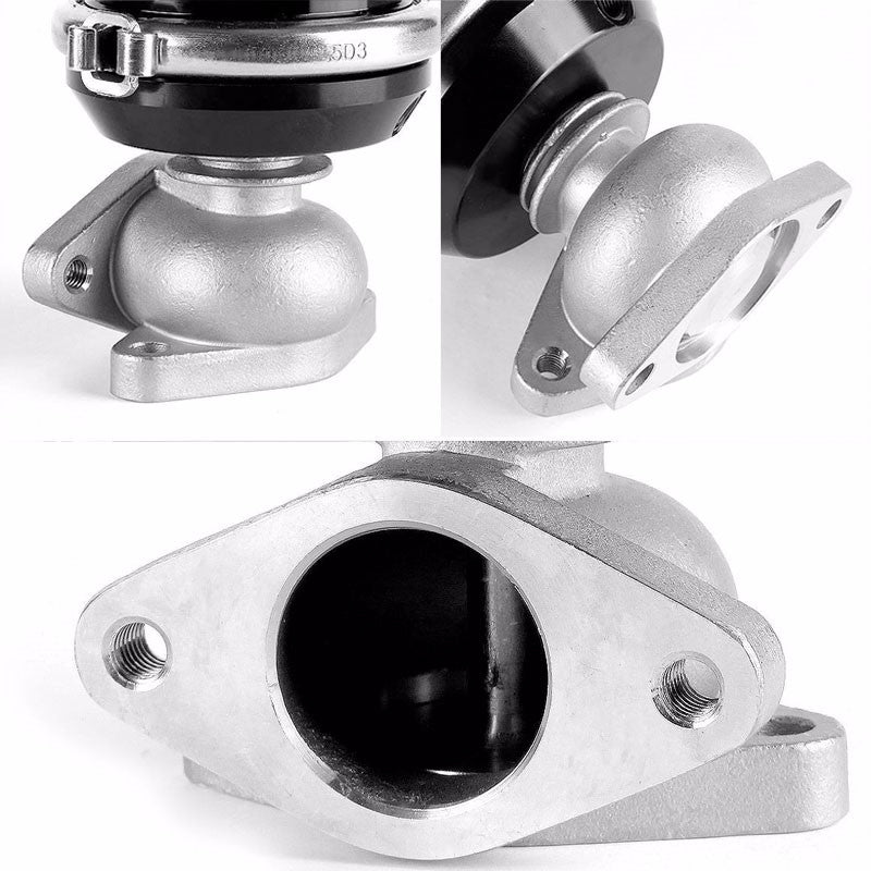 Universal T5 Black 38mm JDM Turbo Manifold Exhaust Boost Wastegate+8 PSI Spring