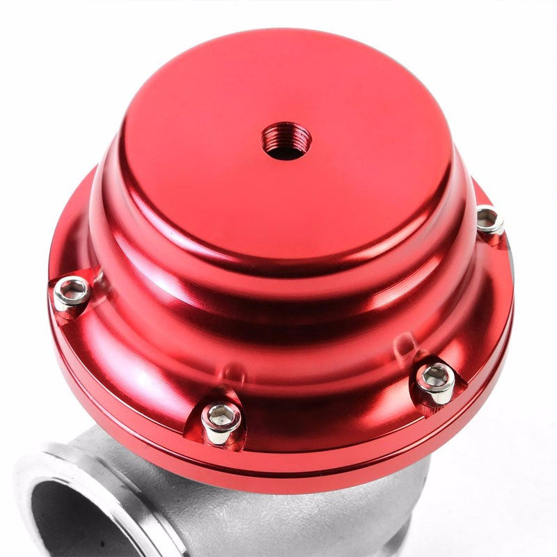 Red 44mm 14 PSI V-Band Turbo Boost Exhaust Manifold External Wastegate+Dump Pipe Valve+Ring-Performance-BuildFastCar