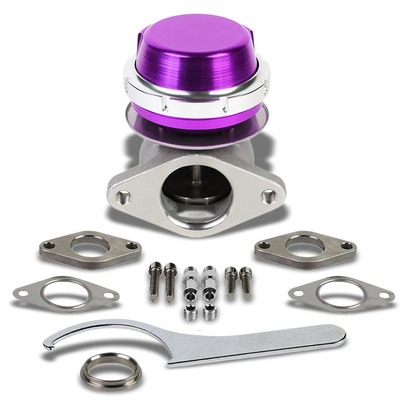 Purple Universal External 38mm 2-Bolt 14PSI TurboWastegate Kit+Spring+Ring T22