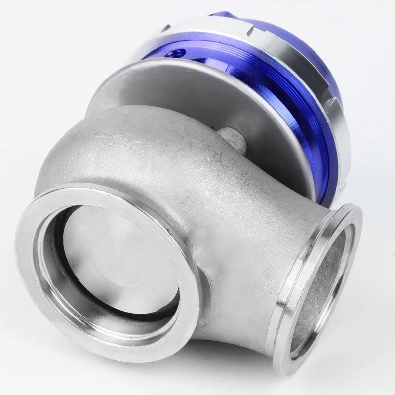 Universal Blue Turbocharger 40mm 14PSI V-Band Clamp 4" External Wastegate+Spring