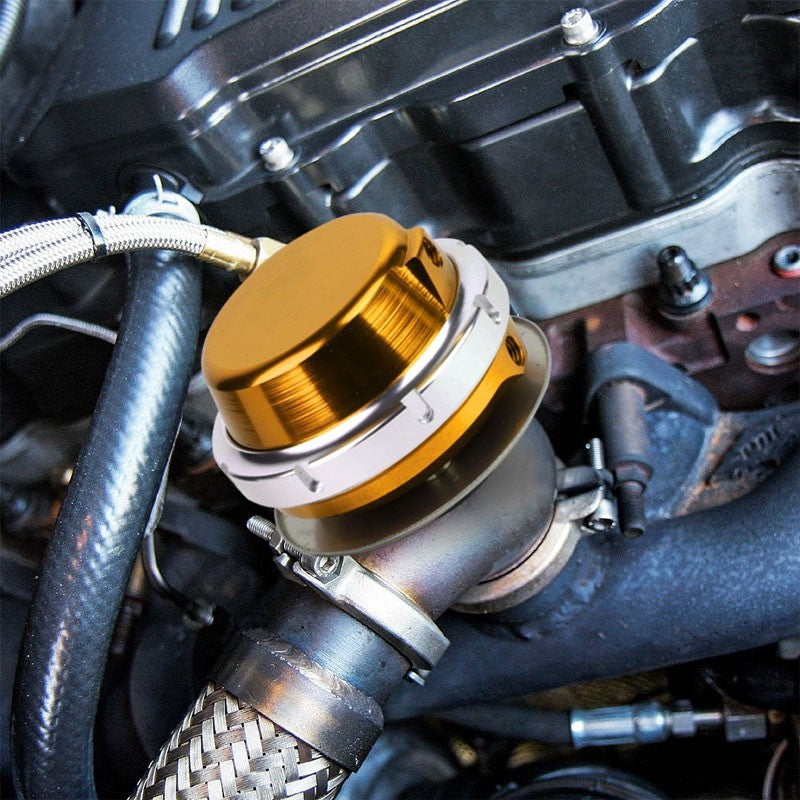 Universal Gold 40mm 14PSI V-Band Clamp-On Turbo External Wastegate+Spring T11