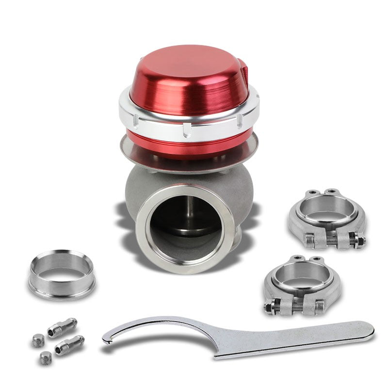 Universal Red 40mm 14PSI V-Band Clamp-On Turbo External Wastegate+Spring T11