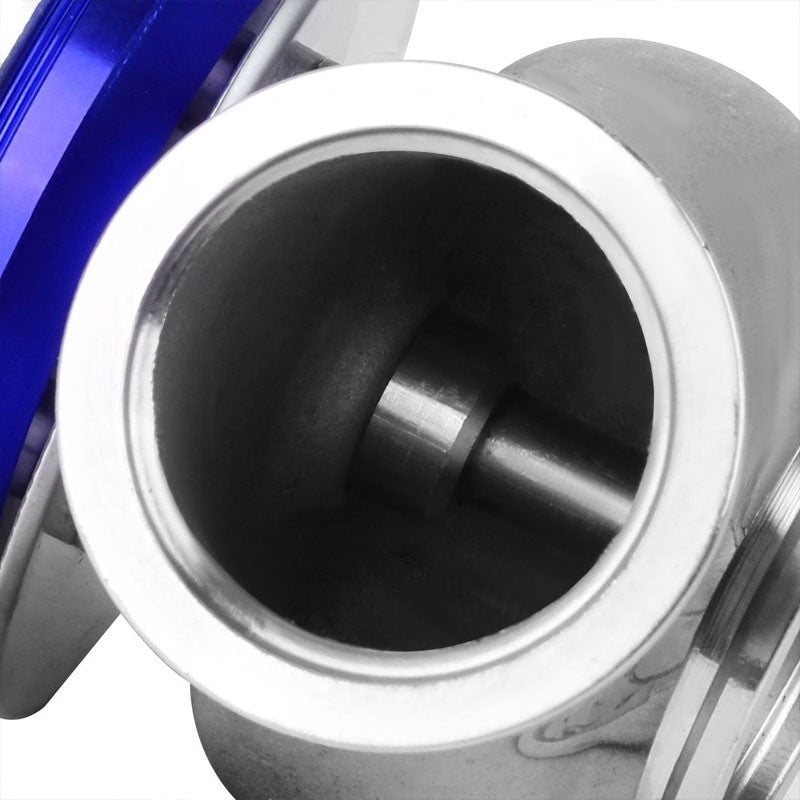 Blue Universal 40mm 14PSI V-Band Clamp-On Turbo External Wastegate+Spring T22
