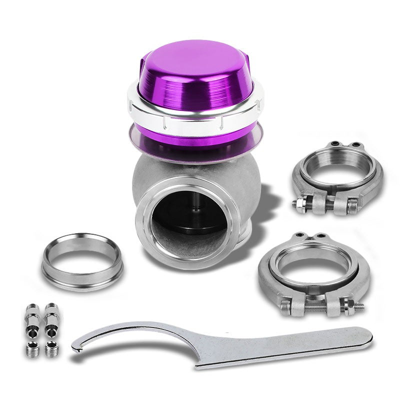 Universal Purple Turbocharger 44mm 14PSI V-Band Clamp External Wastegate+Spring