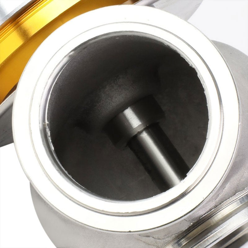 Gold 44mm 14PSI V-Band ClampOn Turbocharger 5.25"H External Wastegate+Spring T22