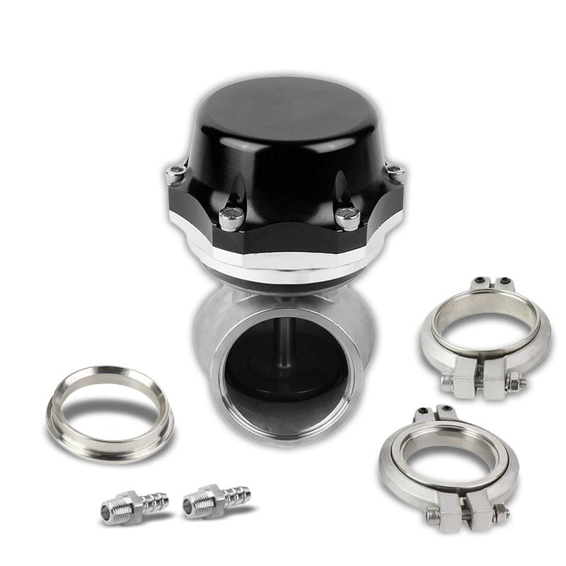 Universal Black 50mm 14PSI V-Band Turbo 5.25"Height External Wastegate+Spring