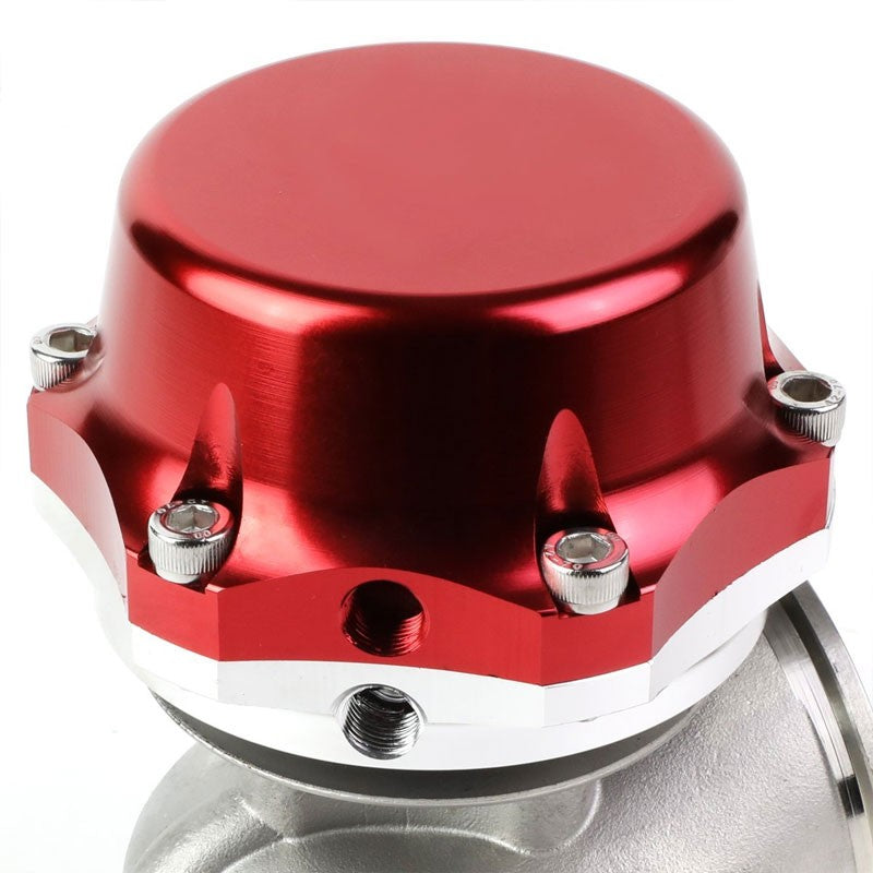 Universal Red 50mm 14PSI V-Band Turbocharger 5.25"H External Wastegate+Spring