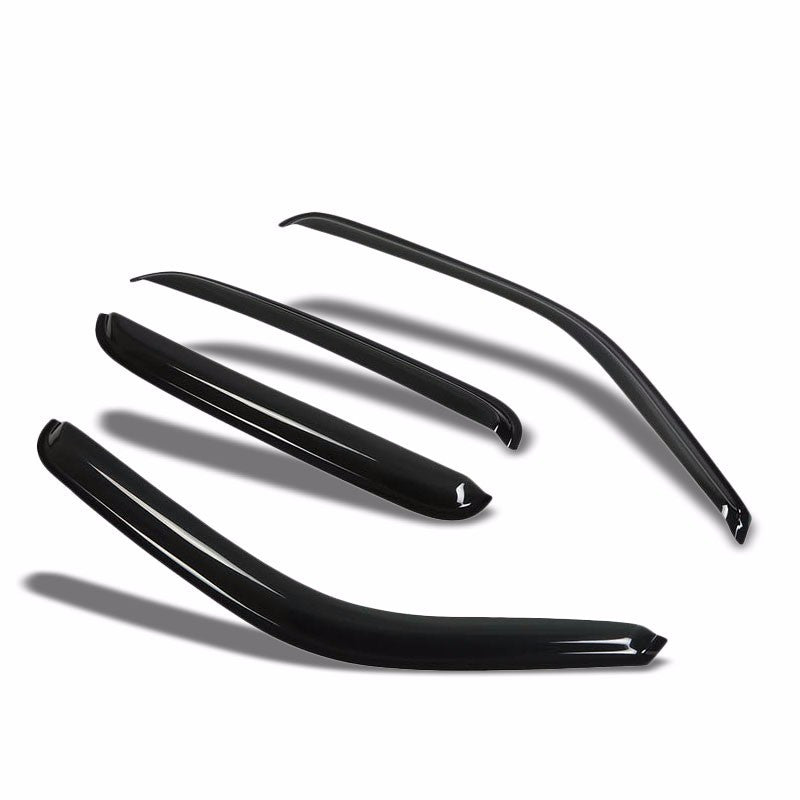 Smoke Tinted Side Window Wind/Rain Vent Deflectors Visors Guard for Chevy 00-06 Tahoe-Exterior-BuildFastCar