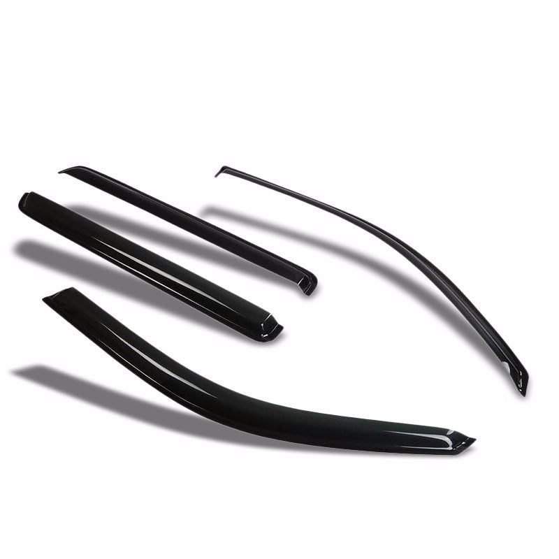 Smoke Tinted Side Window Wind/Rain Vent Deflector Visors Guard for Chevy 02-06 Trailblazer-Exterior-BuildFastCar
