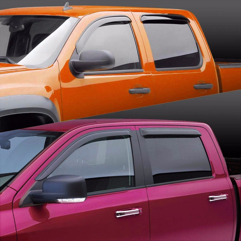 Smoke Tinted Side Window Wind/Rain Vent Deflectors Visors Guard for Toyota 90-95 4Runner-Exterior-BuildFastCar