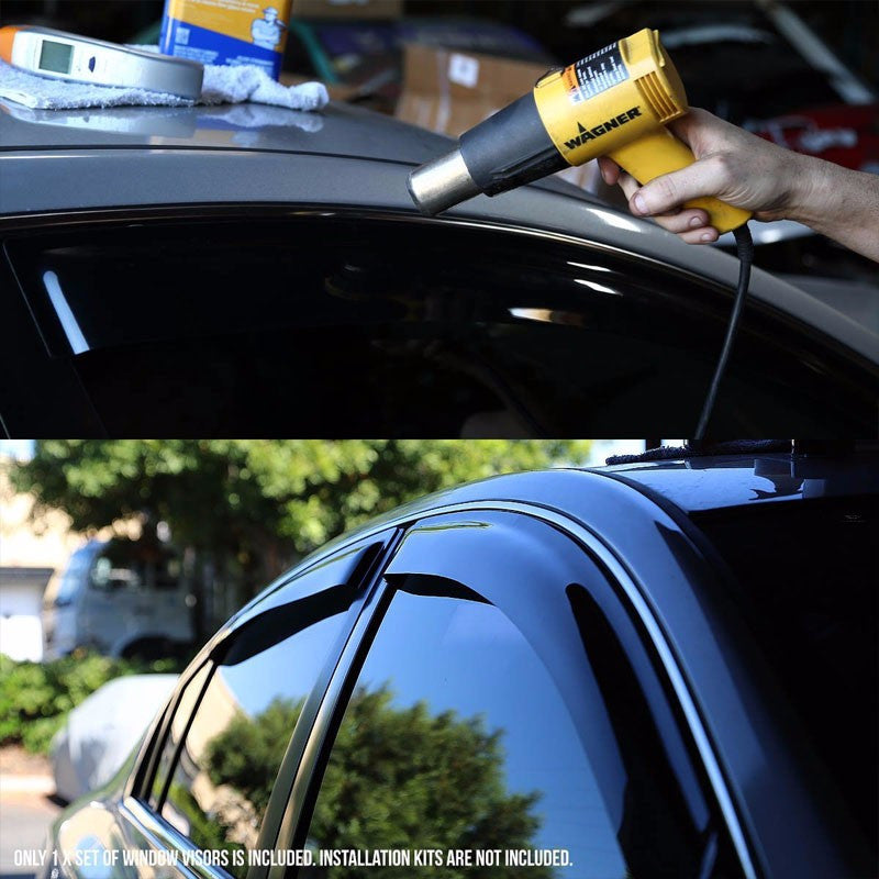 Smoke Tinted Side Window Wind/Rain Vent Deflectors Visors Guard for Toyota 90-95 4Runner-Exterior-BuildFastCar