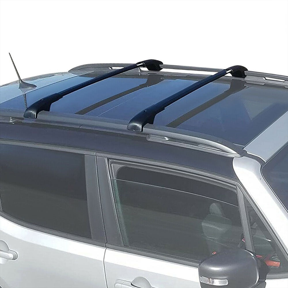 Black Top Roof Rack Crossbar Bracket For 15-24 Jeep Renegade