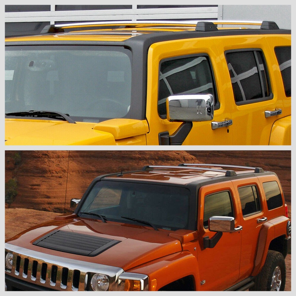 Black Top Roof Rack Crossbar Bracket For 06-10 Hummer H3
