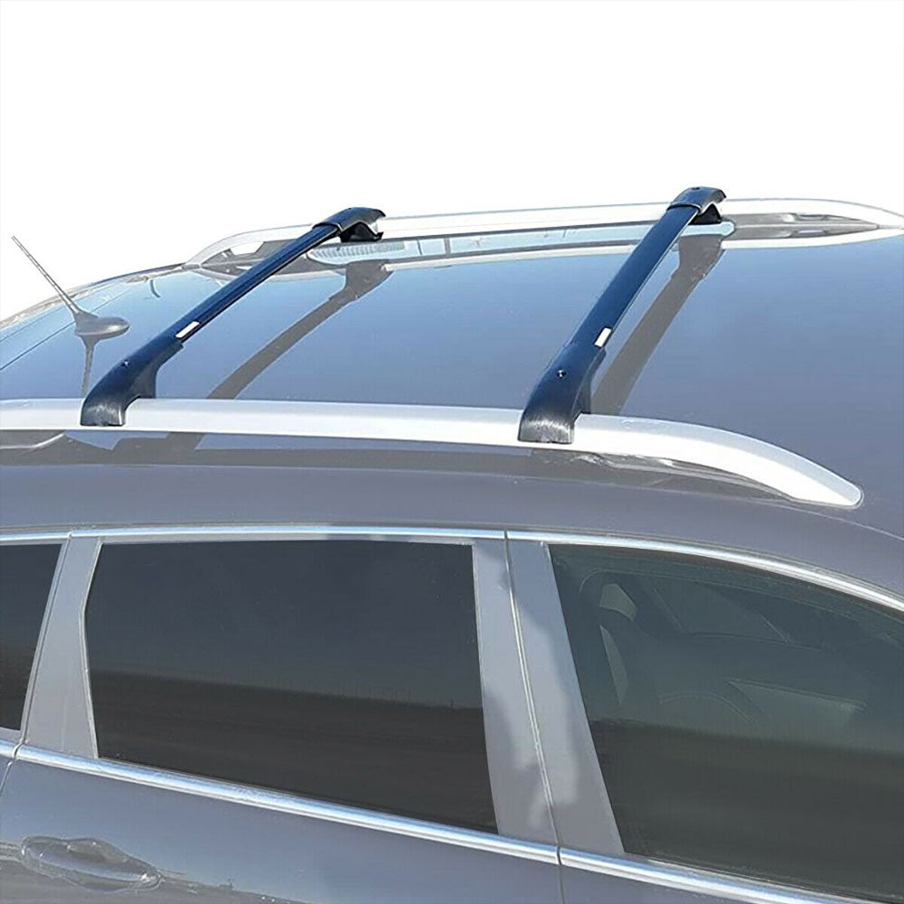 Black Top Roof Rack Crossbar Bracket For 2014+ Jeep Cherokee KL