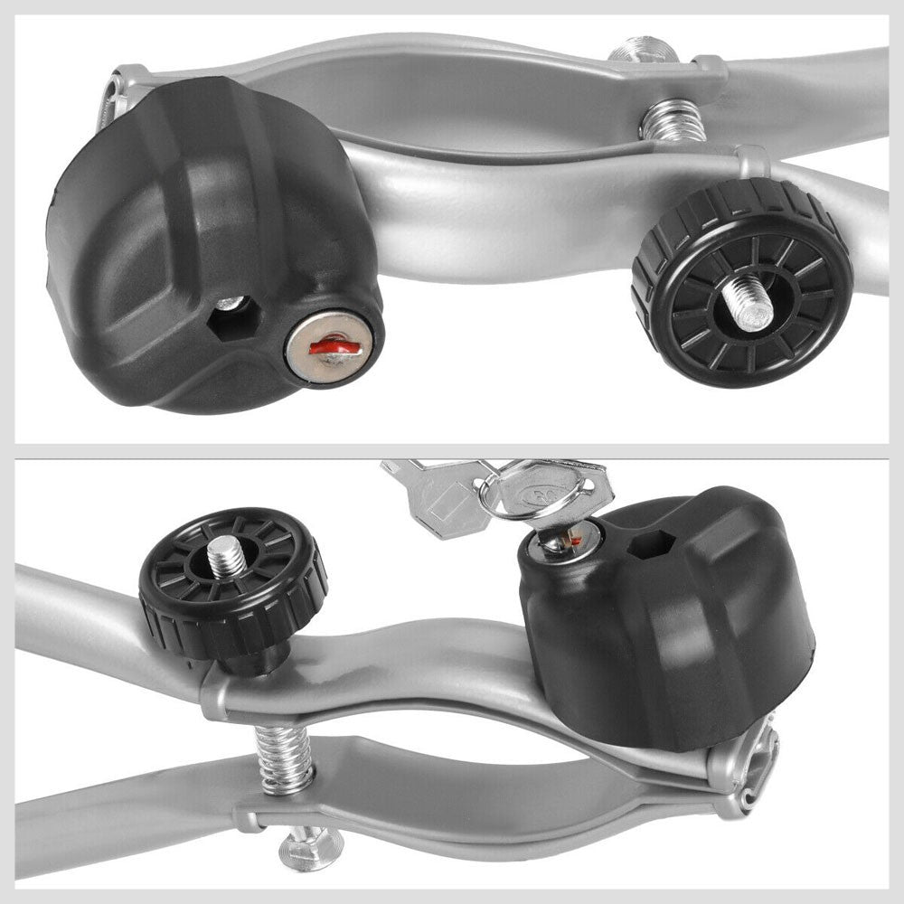 Universal Roof Top Wheel-On Single Bicycle Bike Rack Mount Lock BFC-TKRK-X6011-GY