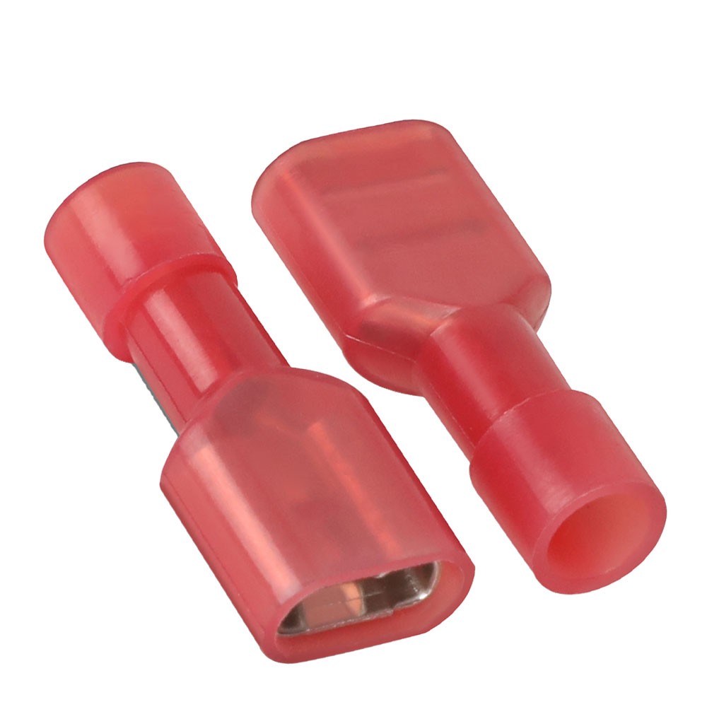 100PC Red 16-22 Gauge Crimp Female Quick Disconnect Wire Connector 43-H-10005