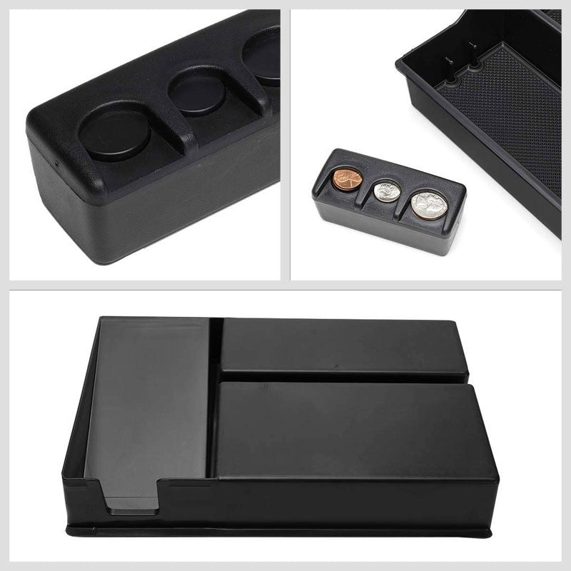 Black Center Console Organizer Coin Holder Top Tray Lid For 07-19 Toyota Tundra-Interior-BuildFastCar