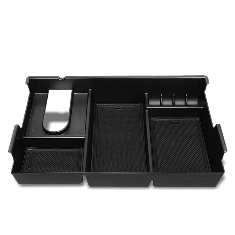 Black Center Console Storage Organizer Top Tray Lid For 07-19 Toyota Tundra DOHC-Interior-BuildFastCar