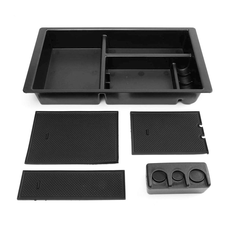 Black Center Console Organizer Coin Holder Top Tray Lid For 14-18 Silverado 1500-Interior-BuildFastCar