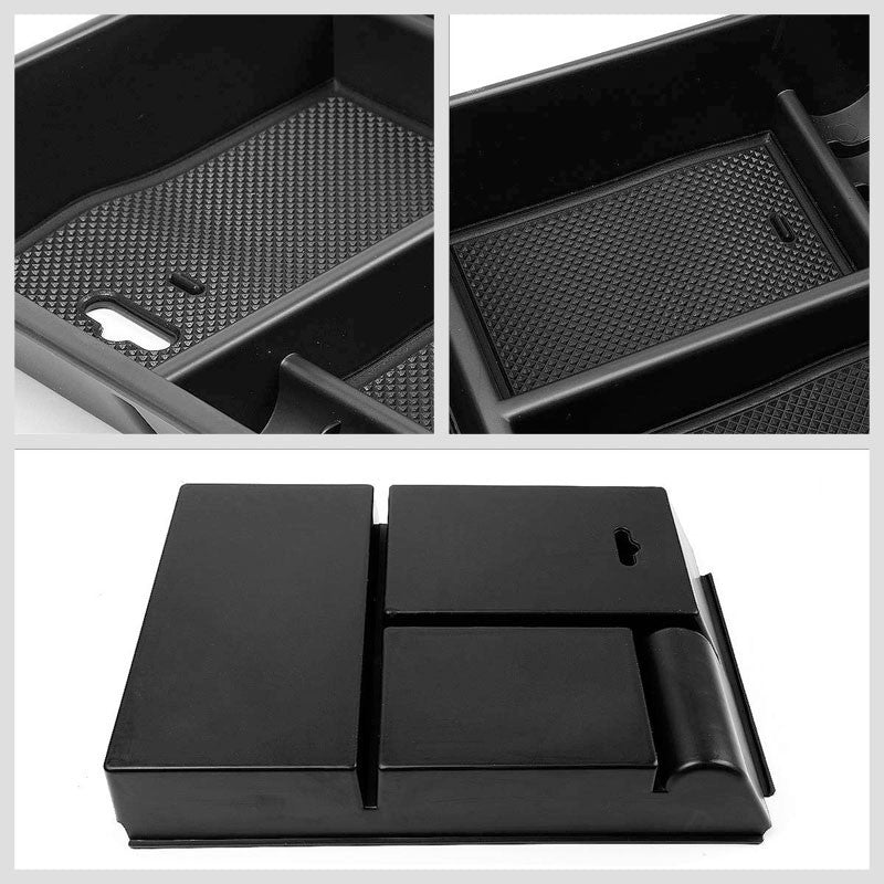 Black Center Console Storage Organizer Top Tray Lid For 09-14 Ford F-150 V6/V8-Interior-BuildFastCar