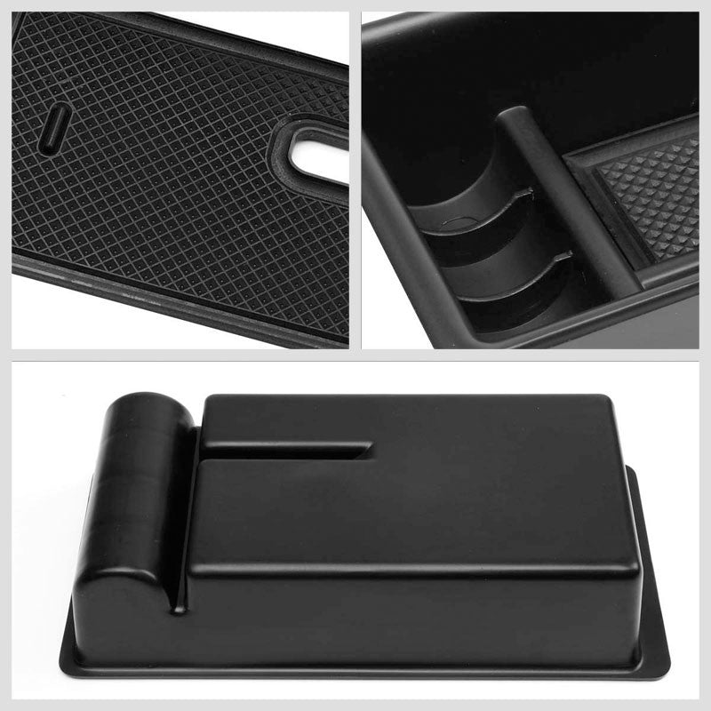 Black Center Console Storage Organizer Top Tray Lid For 16-18 Toyota Tacoma DOHC-Interior-BuildFastCar