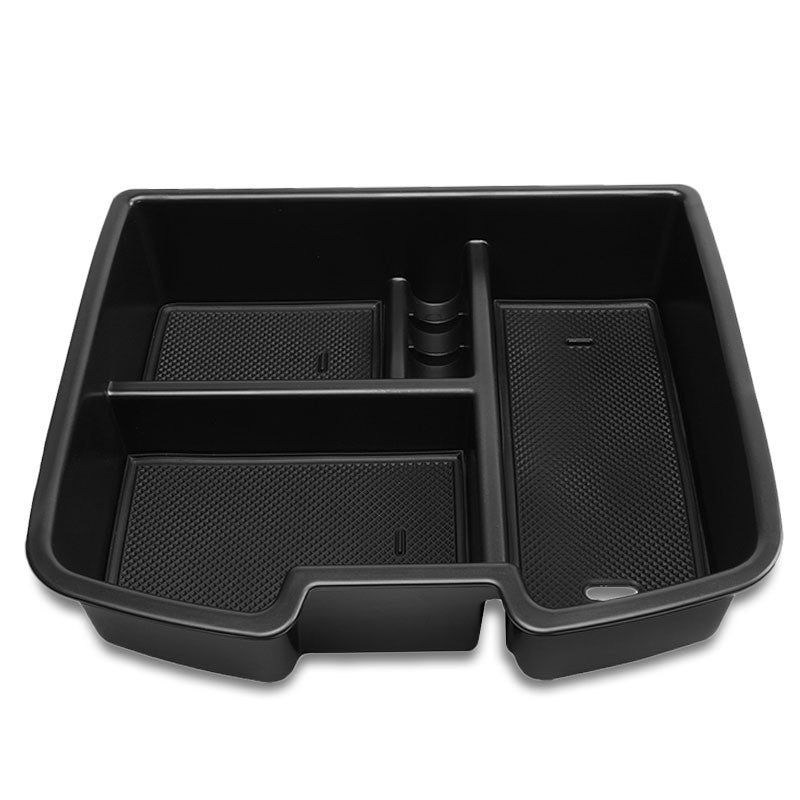 Black Center Console Organizer Top Tray Lid For 07-14 Silverado 2500 HD/3500 HD-Interior-BuildFastCar