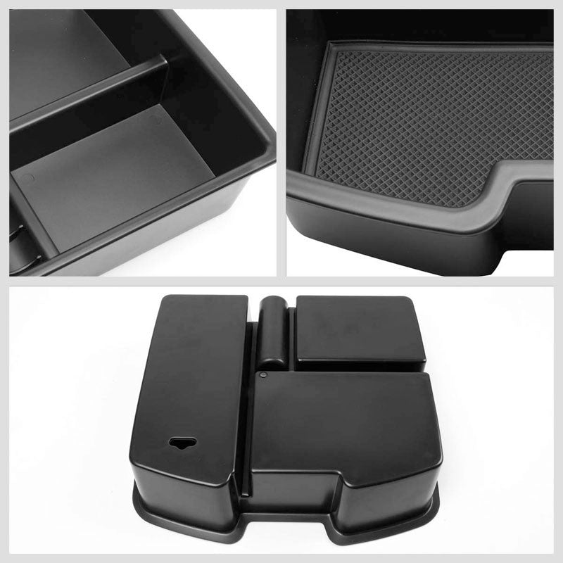 Black Center Console Organizer Top Tray Lid For 07-14 Silverado 2500 HD/3500 HD-Interior-BuildFastCar
