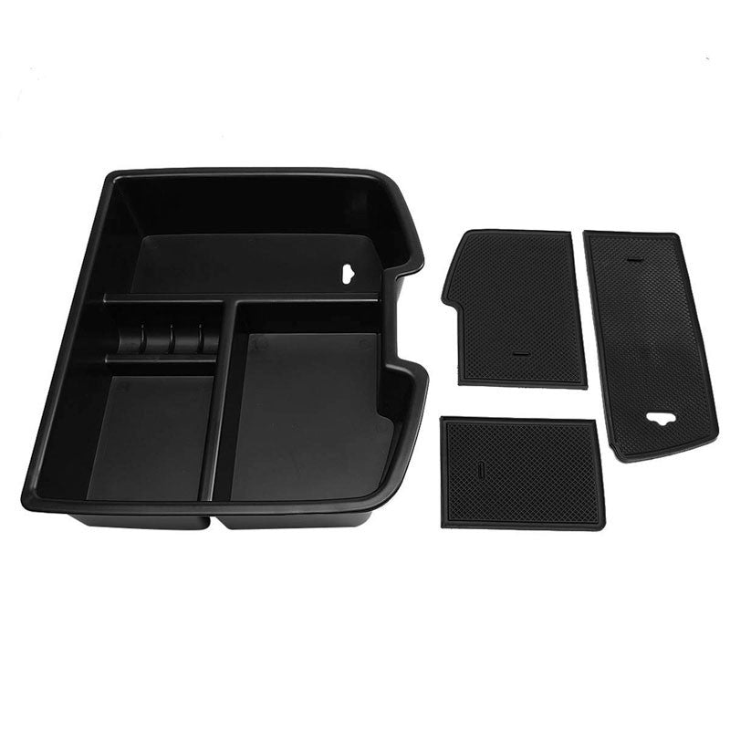 Black Center Console Organizer Top Tray Lid For 07-14 Silverado 2500 HD/3500 HD-Interior-BuildFastCar