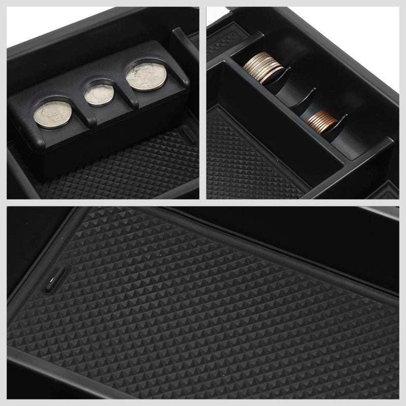 Black Center Console Organizer Coin Holder Top Tray Lid For 14-19 Toyota Tundra-Interior-BuildFastCar
