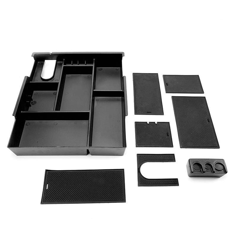 Black Center Console Organizer Coin Holder Top Tray Lid For 14-19 Toyota Tundra-Interior-BuildFastCar