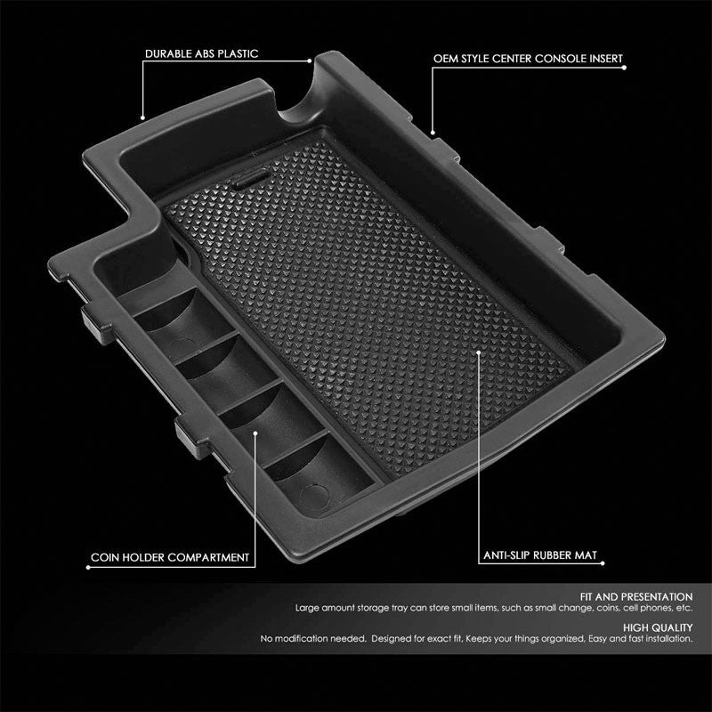 Black Center Console Storage Organizer Top Tray Lid For 16-17 Subaru Crosstrek-Interior-BuildFastCar