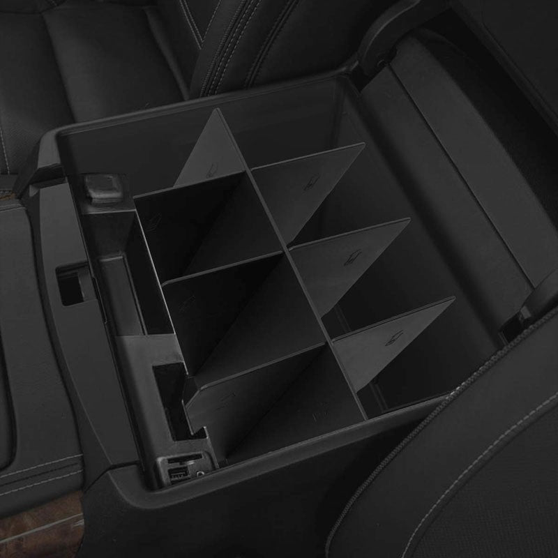 Black Center Console Storage Organizer Insert Divider For 05-15 Toyota Tacoma-Interior-BuildFastCar