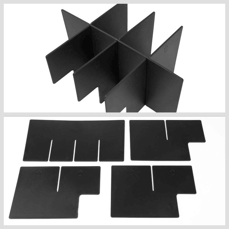 Black Center Console Storage Organizer Insert Divider For 05-15 Toyota Tacoma-Interior-BuildFastCar