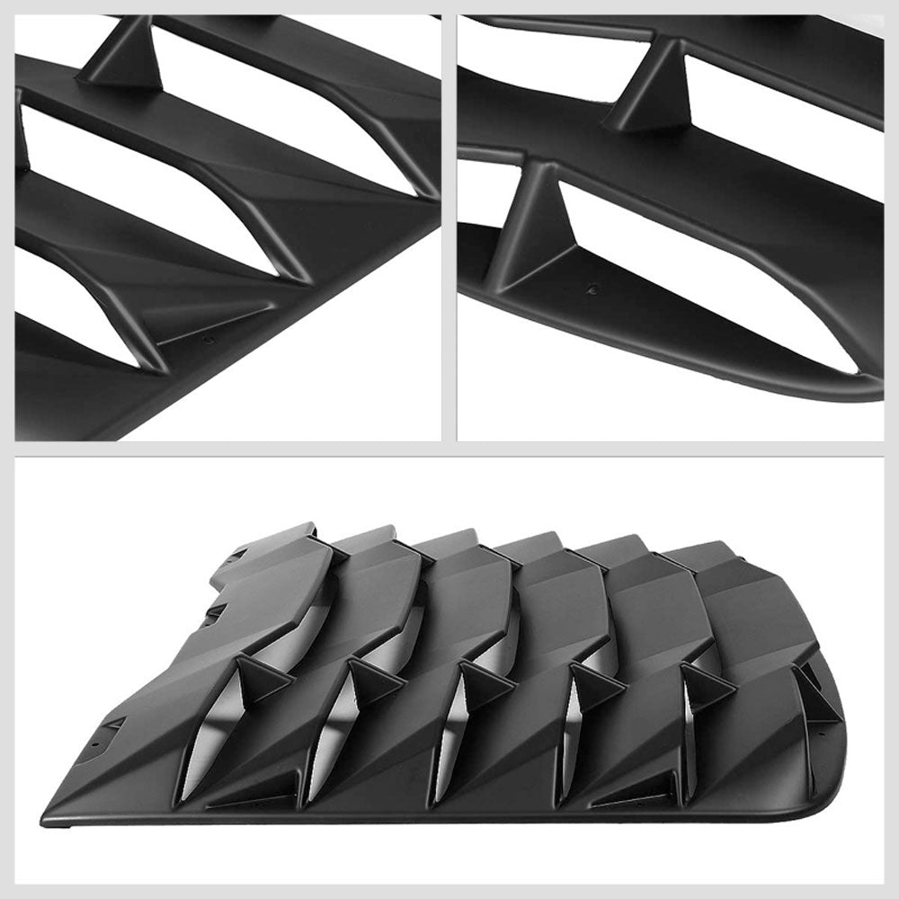 Matte Black Rear Window Vent Louver Scoop Cover For 03-08 Nissan 350Z Coupe