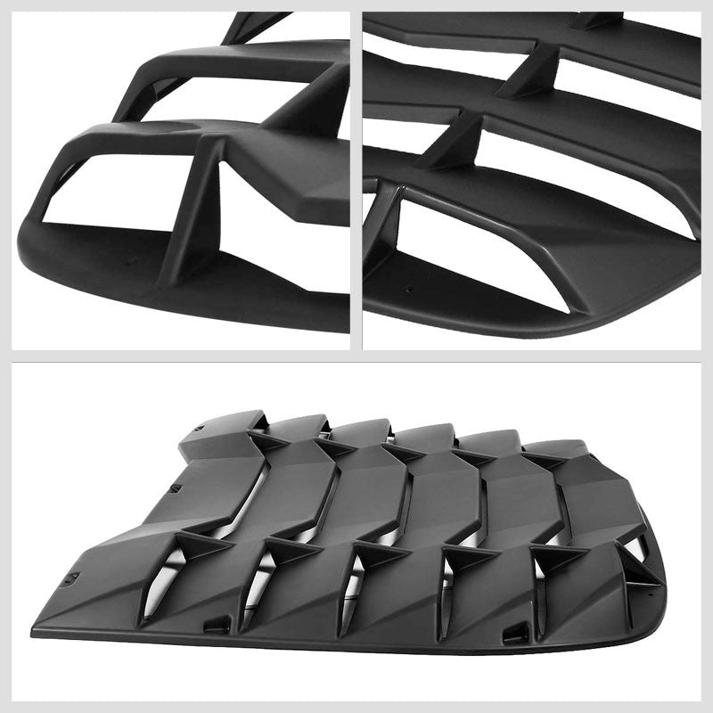 Matte Black Rear Window Vent Louver Scoop Cover For 09-19 Nissan 370Z 3.7L DOHC-Body Hardware/Replacement-BuildFastCar