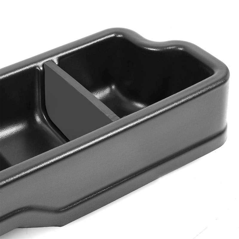 Black ABS Plastic Under Seat Cargo Storage For 04-08 Ford F-150 4.2L/4.6L/5.4L-Consoles & Parts-BuildFastCar