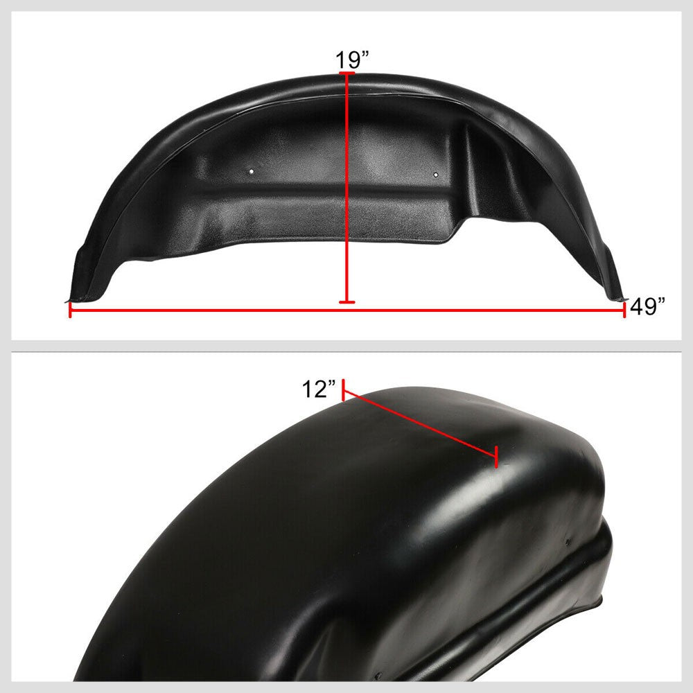 Inner Fender Thermoplastic Rear Wheel Well Guard Mud Flaps For 15-19 Ford F-150