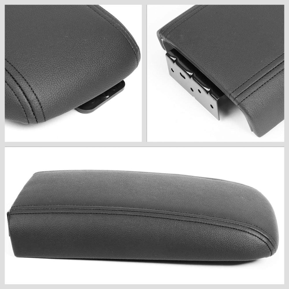 Black Leather OE Factory Center Console Tray Lid For 02-09 Chevrolet Trailblazer-Consoles & Parts-BuildFastCar