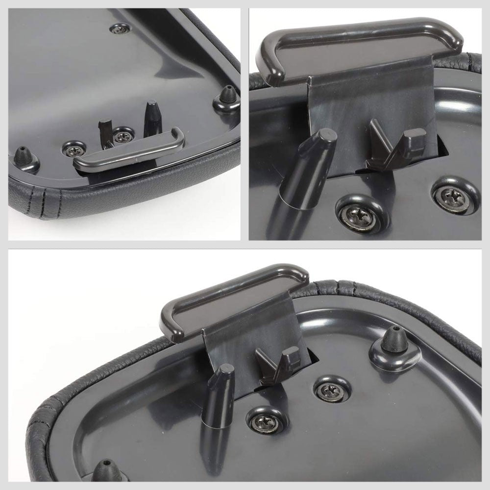 Black Leather OE Factory Center Console Tray Lid For 02-09 Chevrolet Trailblazer-Consoles & Parts-BuildFastCar